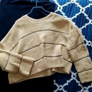 olive green/creme SWEATER